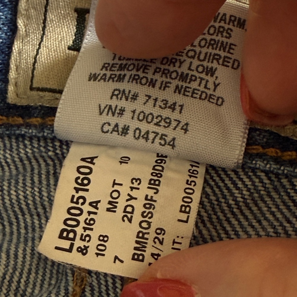MEN'S JEANS Relaxed Fit Medium Blue Denim Wash Straight Leg LL Bean Double L - Picture 14 of 14